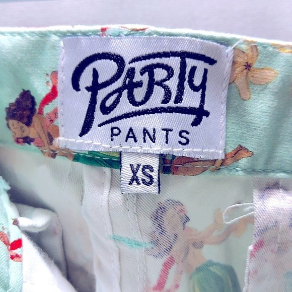 Bondi Party Pants Hula Girl Skinny Ankle Pants Green Size XS - Picture 12 of 16